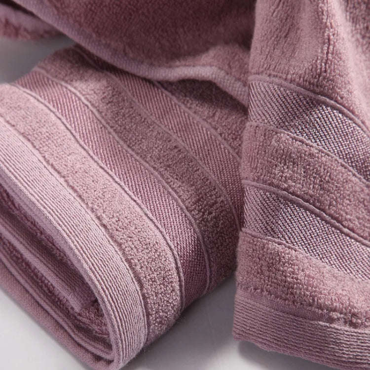3pcs /Set Soft & Plush Towel Set Bamboo Fiber Cotton Bath Towel Washcloth For Bathroom(Gray)