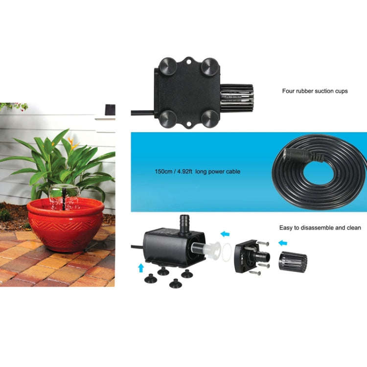 DC12V Solar Micro Brushless Cold Water Circulating Fountain Water Pump, Model: QR50C