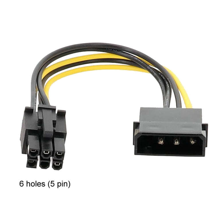 15cm Large 4Pin To 6Pin Power Cord Graphics Card Adapter Cable