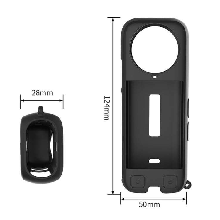For Insta360 X4 CYNOVA OX4-JST-CY Body Silicone Case(Black)