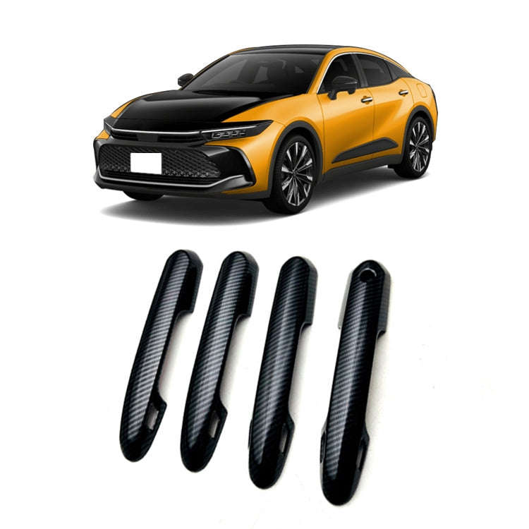 For 2023 Toyota Crown Right-hand Drive Door Handle Protection Cover Decoration(Carbon Fiber)