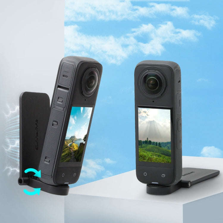 For Insta360 X5 / X4 / X3 Sunnylife X4-ZJ827 Magnetic Stand Base Handheld Handle Desktop Support ...