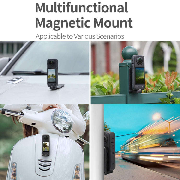 For Insta360 X5 / X4 / X3 Sunnylife X4-ZJ827 Magnetic Stand Base Handheld Handle Desktop Support ...