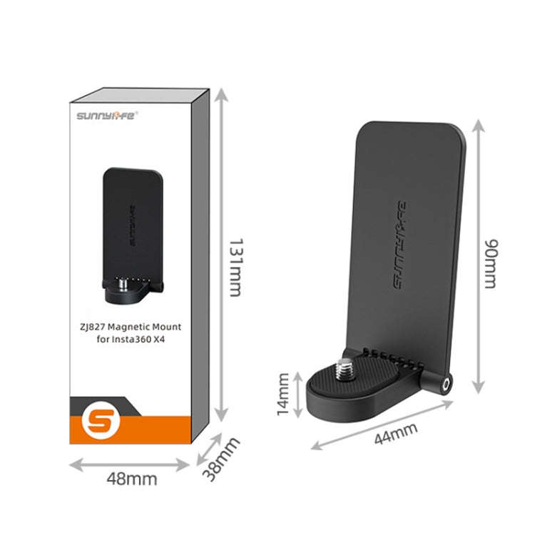 For Insta360 X5 / X4 / X3 Sunnylife X4-ZJ827 Magnetic Stand Base Handheld Handle Desktop Support ...