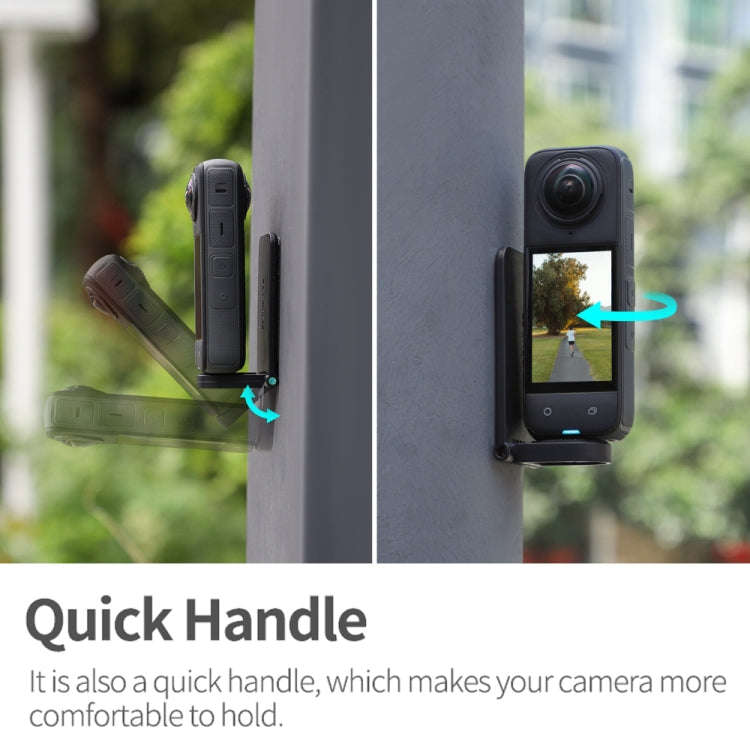 For Insta360 X5 / X4 / X3 Sunnylife X4-ZJ827 Magnetic Stand Base Handheld Handle Desktop Support ...