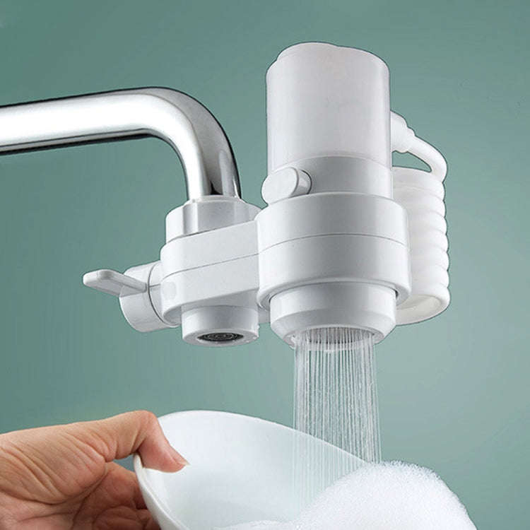 Kitchen Foam Pumping Flushing Water Faucet Extender(White)