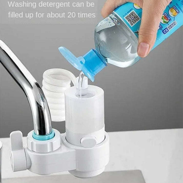 Kitchen Foam Pumping Flushing Water Faucet Extender(White)