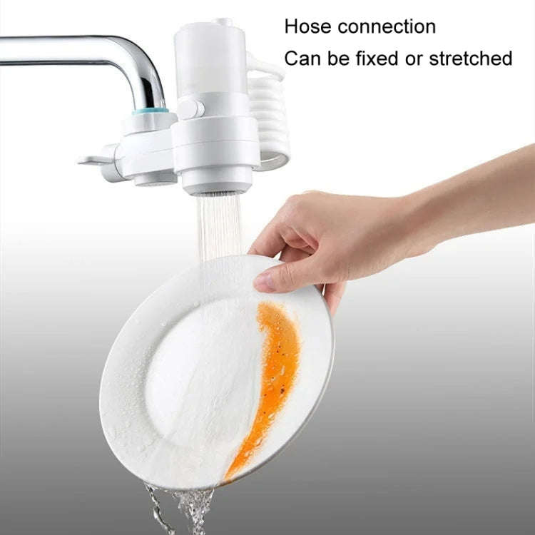 Kitchen Foam Pumping Flushing Water Faucet Extender(White)