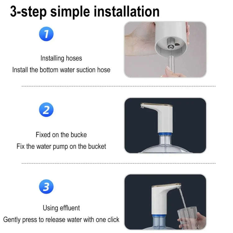 SD-6628 Bottled Water Pump Mineral Water Electric Suction Pump Automatic Water Press(Black)