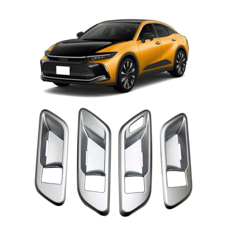 For 2023 Toyota Crown Door Handle Cover Decorative Frame, Style: Right-hand Drive(Silver)