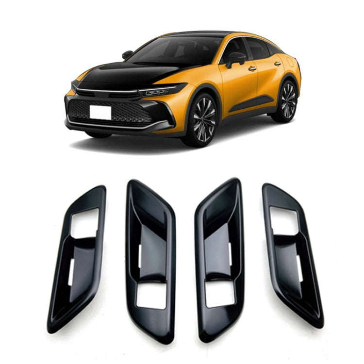 For 2023 Toyota Crown Door Handle Cover Decorative Frame, Style: Right-hand Drive(Black)