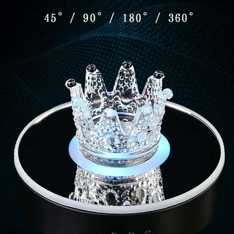 15cm Spinning Display Stand with Gradient Color Lights for Glass Art(Black)
