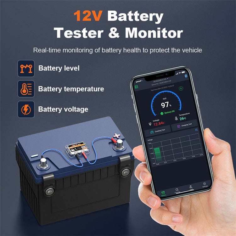 ANCEL BM200 12V Bluetooth 4.2 Car Battery Analysis and Detection Tool Battery Tester