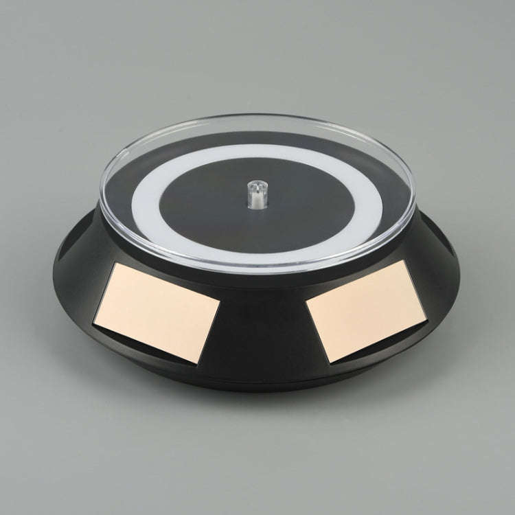 14cm  Solar Energy Spinning Display Stand with LED Light for Jewelry Crystal Product Display, Sty...