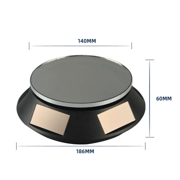 14cm  Solar Energy Spinning Display Stand with LED Light for Jewelry Crystal Product Display, Sty...