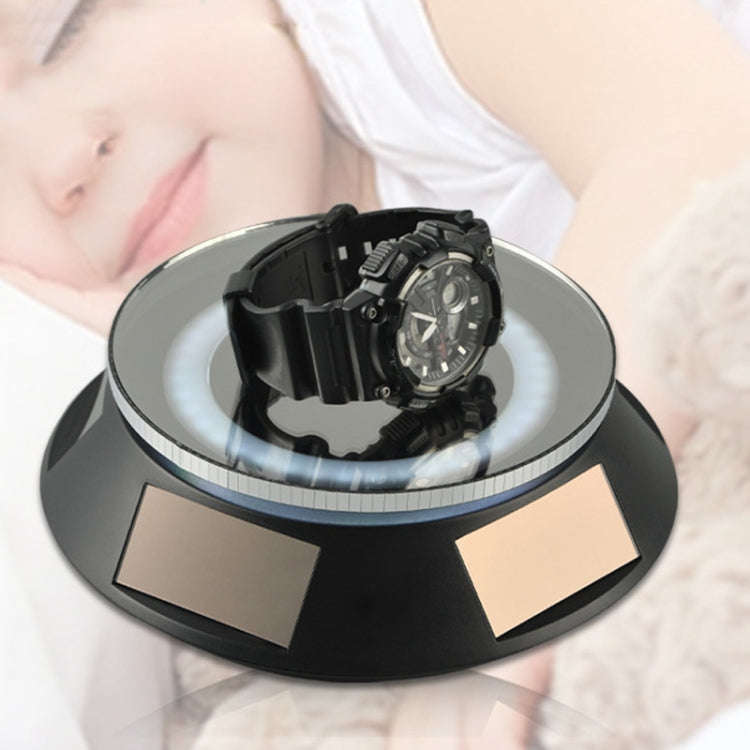14cm  Solar Energy Spinning Display Stand with LED Light for Jewelry Crystal Product Display, Sty...