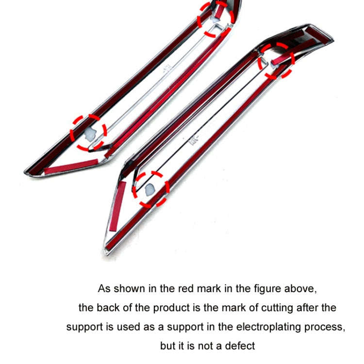 For 2024 Suzuki Spacia Custom Right-Hand Drive Rear Bumper Fog Lamp Trim Strip(Electroplating Mir...
