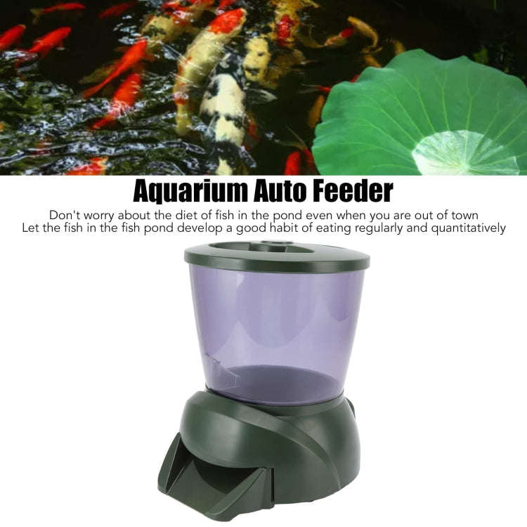 4.25L Aquarium Automatic Feeder Timing Dosing Fish Tank Pond Feeder(Green)
