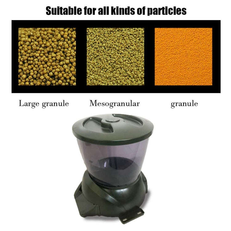 4.25L Aquarium Automatic Feeder Timing Dosing Fish Tank Pond Feeder(Green)