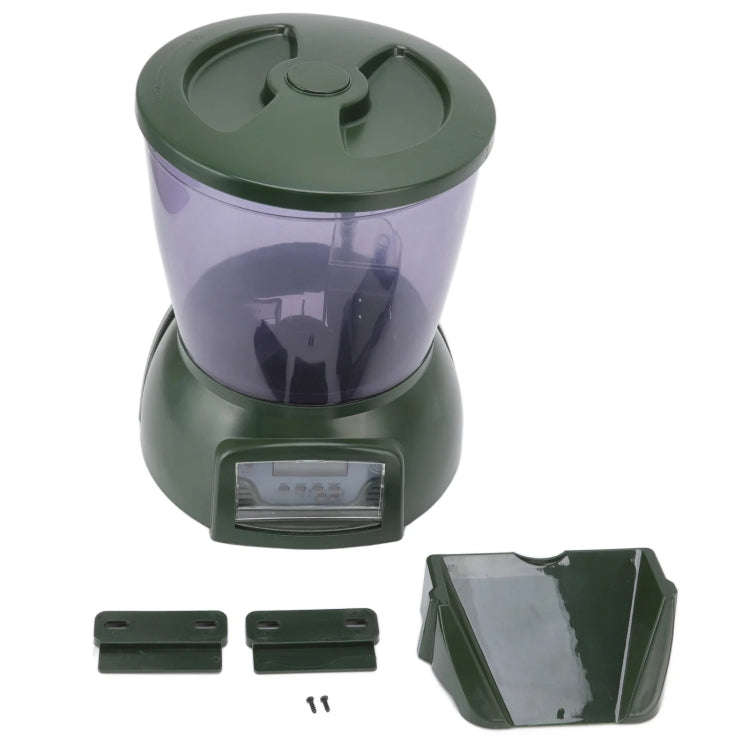 4.25L Aquarium Automatic Feeder Timing Dosing Fish Tank Pond Feeder(Green)