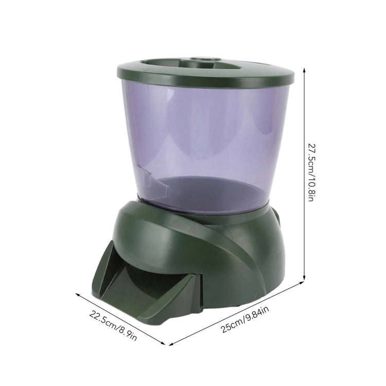 4.25L Aquarium Automatic Feeder Timing Dosing Fish Tank Pond Feeder(Green)