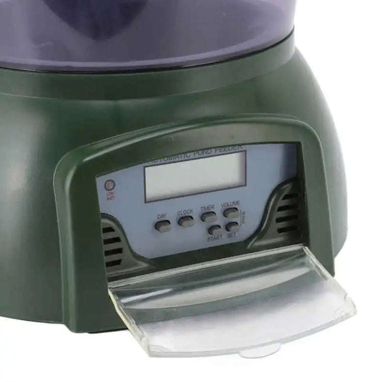 4.25L Aquarium Automatic Feeder Timing Dosing Fish Tank Pond Feeder(Green)