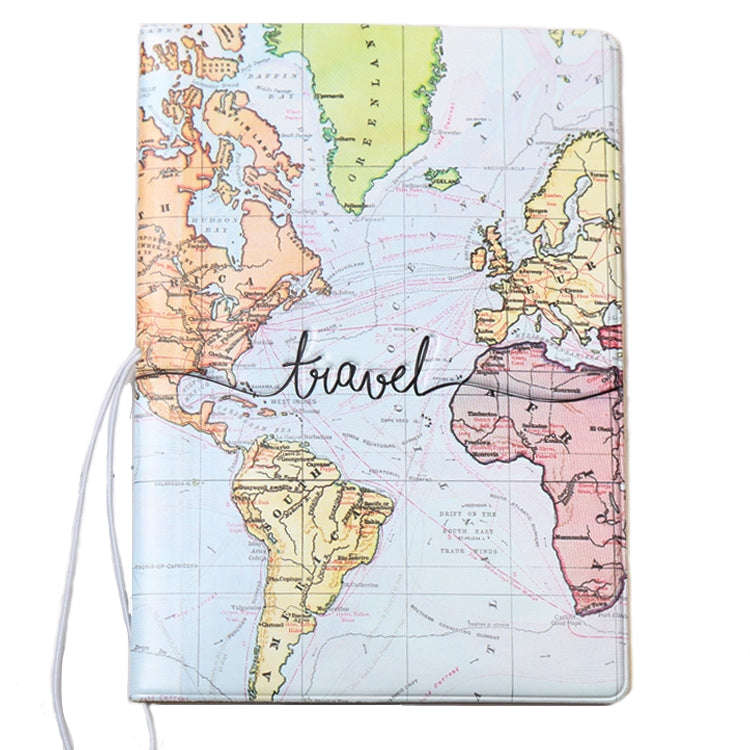 3D Map Passport Cover Travel Abroad Pass Ticket Holder(Ma)