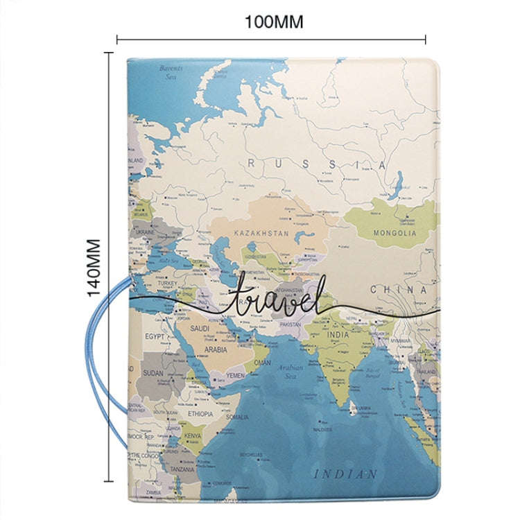 3D Map Passport Cover Travel Abroad Pass Ticket Holder(Ma)
