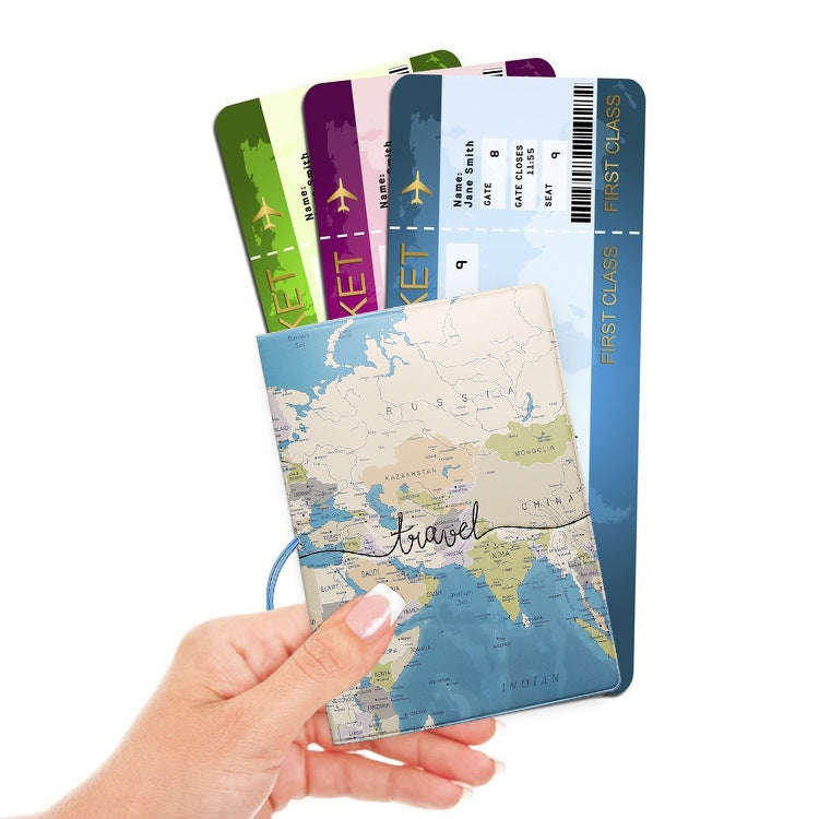 3D Map Passport Cover Travel Abroad Pass Ticket Holder(TR1)