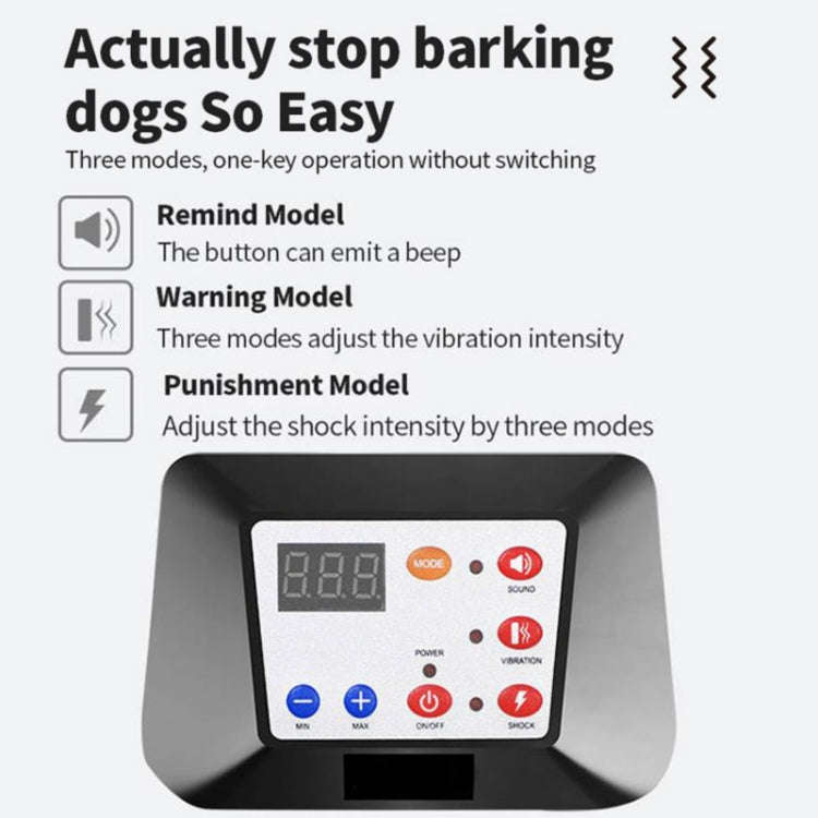1 Drag 2 Pet Electronic Fence Wireless Dog Trainer Smart Electric Shock Dog Collar(Black)