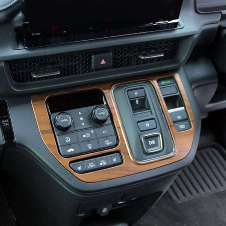 For Honda 2023 Stepwgn Spada Right Hand Drive Center Shift Frame Sticker(Mahogany Grain)