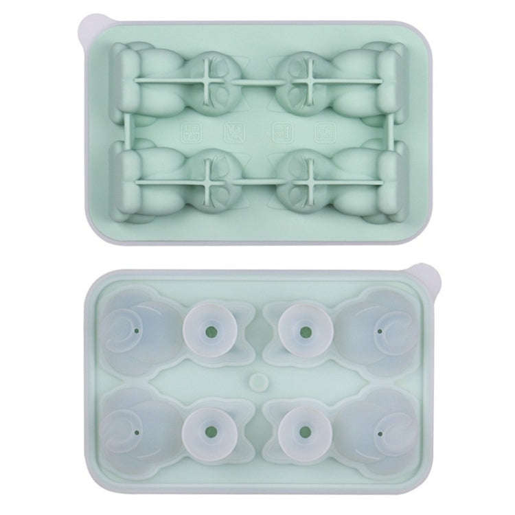 3D Cat Shape Bar Home Silicone Ice Mold Whiskey Ice Box(Green)