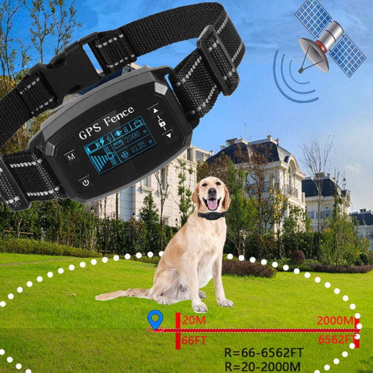 GPS Wireless Electronic Dog Fence Intelligent Automatic Stop Barker OLED Screen Dog Trainer Pet S...