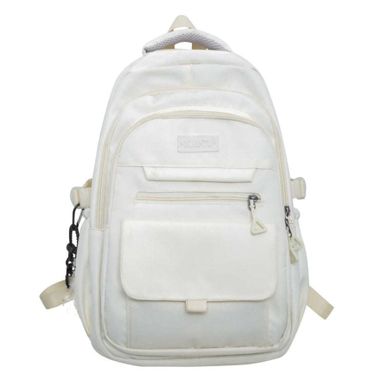 Oxford Cloth Simple Travel Backpack Solid Color Junior High School Students School Bag 45x31x18cm...