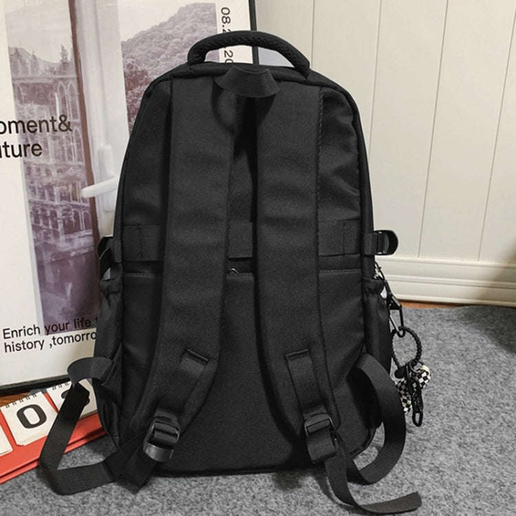 Oxford Cloth Simple Travel Backpack Solid Color Junior High School Students School Bag 45x31x18cm...