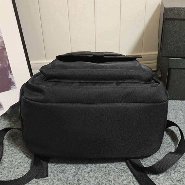 Oxford Cloth Simple Travel Backpack Solid Color Junior High School Students School Bag 45x31x18cm...