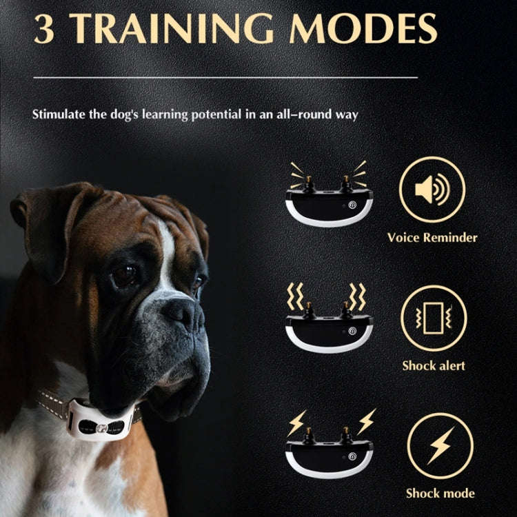 1 Drag 1 Pet Electronic Fence Wireless Stop Barker Outdoor Dog Collar Remote Control Dog Trainer(...
