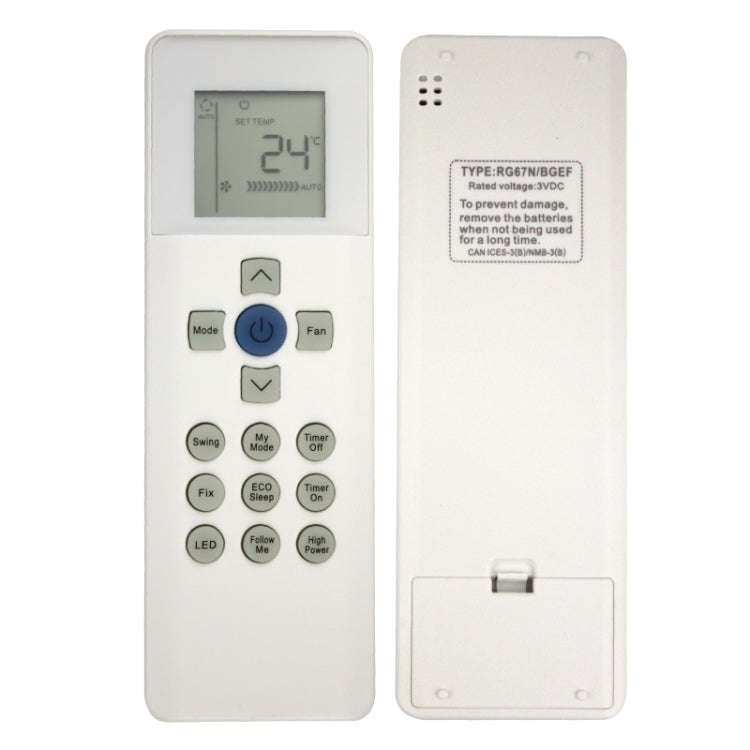 For Carrier RG67N BGEF Air Conditioner Remote Control Replacement Parts