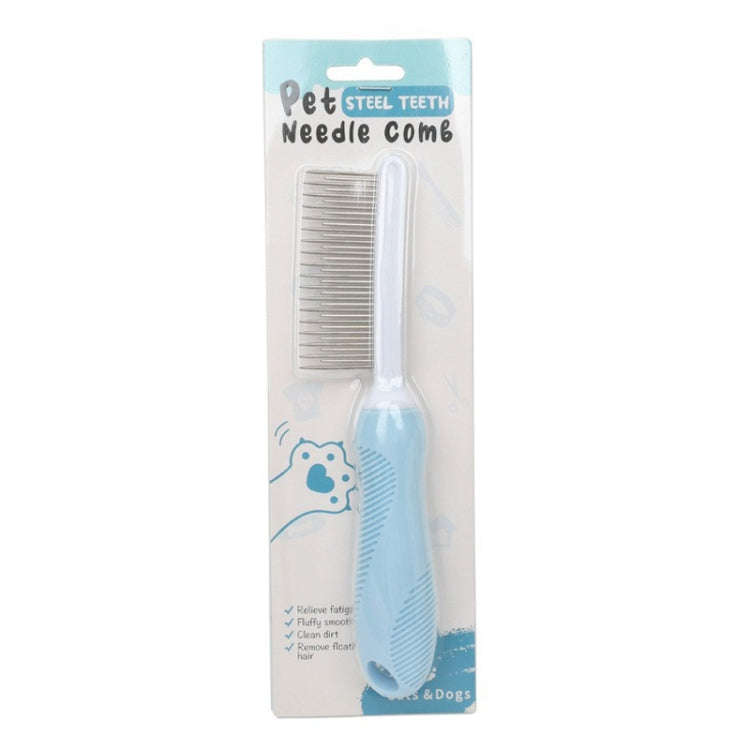 Pet Cats Grooming Needle Comb Dogs De-Floating Hair Cleaning Comb, Style: Long And Short Teeth (B...