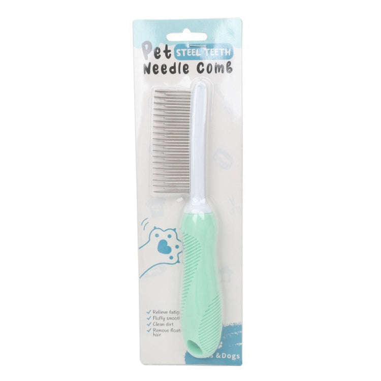 Pet Cats Grooming Needle Comb Dogs De-Floating Hair Cleaning Comb, Style: Long And Short Teeth (G...