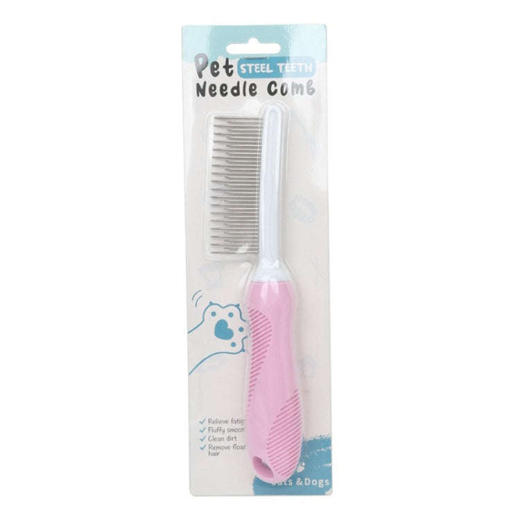 Pet Cats Grooming Needle Comb Dogs De-Floating Hair Cleaning Comb, Style: Long And Short Teeth (P...