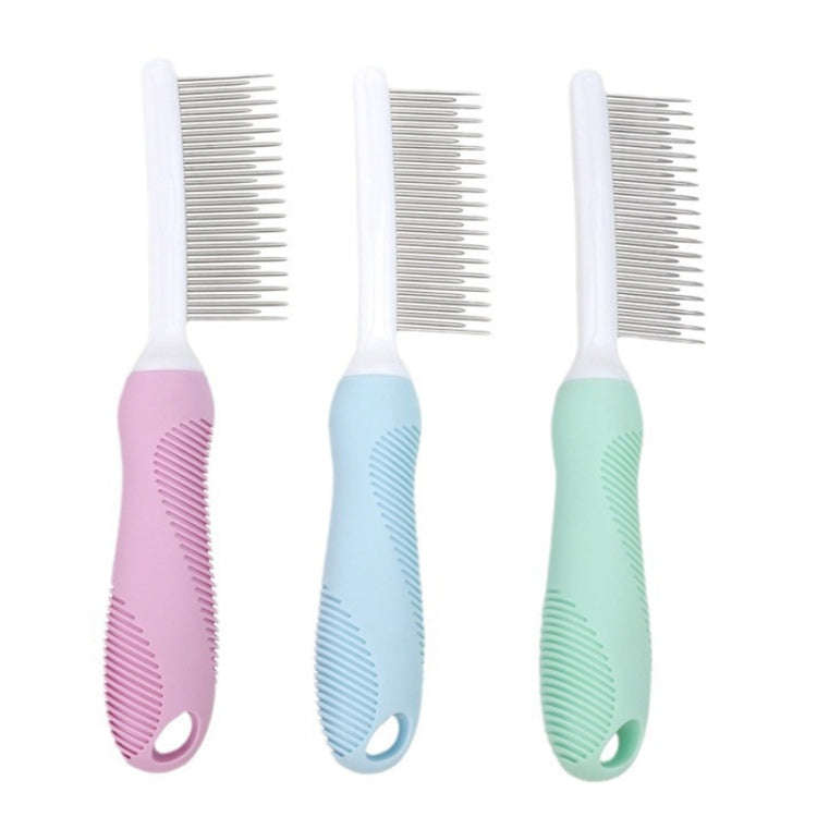 Pet Cats Grooming Needle Comb Dogs De-Floating Hair Cleaning Comb, Style: Sparse Teeth (Green)