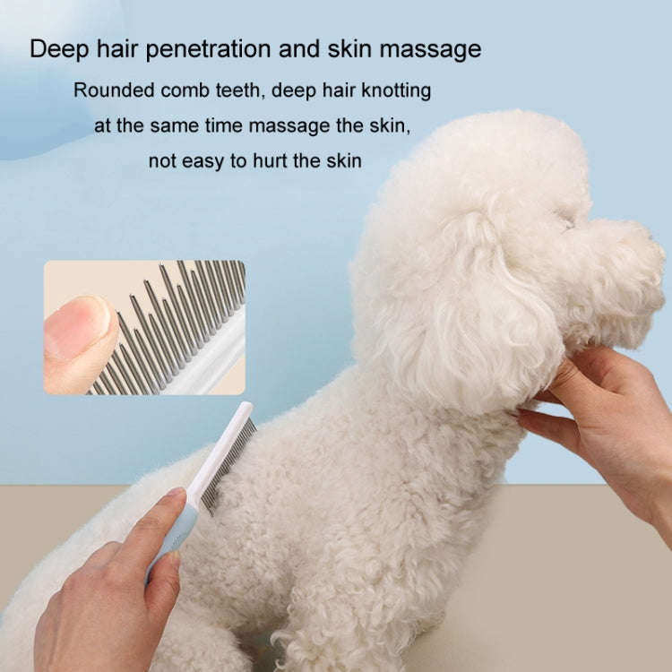 Pet Cats Grooming Needle Comb Dogs De-Floating Hair Cleaning Comb, Style: Sparse Teeth (Green)