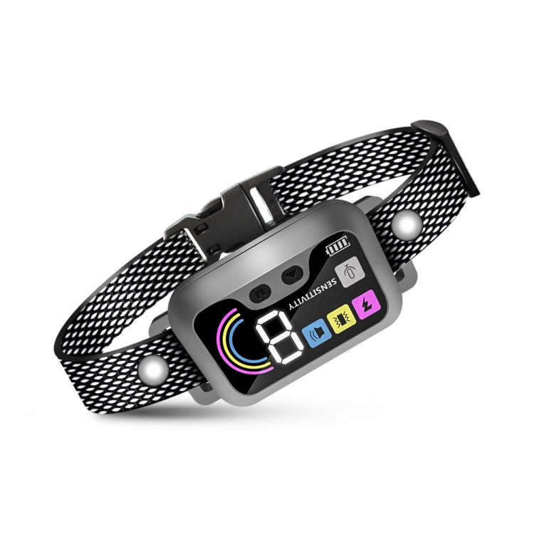Color Screen Stop Bark Dog Trainer Anti Barking Pet Supplies(Dark Gray)