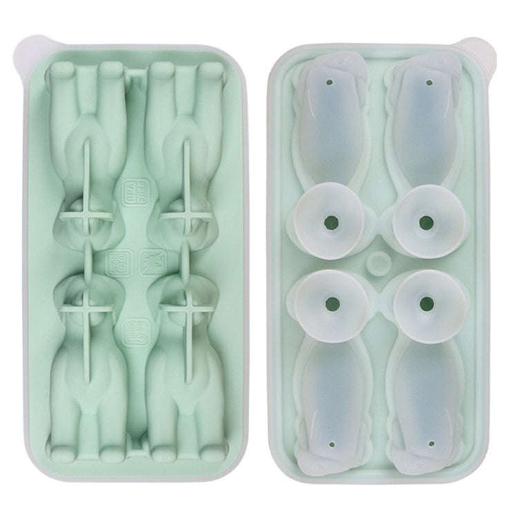 3D Dog Shaped Household Silicone Ice Mold Bar Ice Making Box(Green)