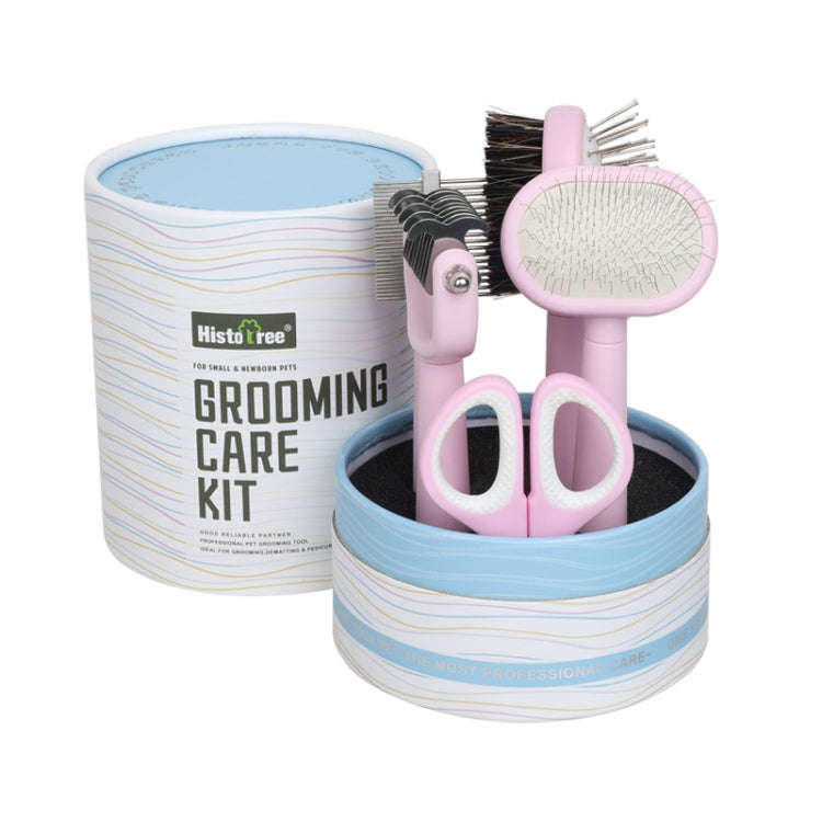 Histotree 5 In 1 Pet Grooming Care Set Cats Open Knots Comb Nail Clipper Flea Cleaning Needle Com...