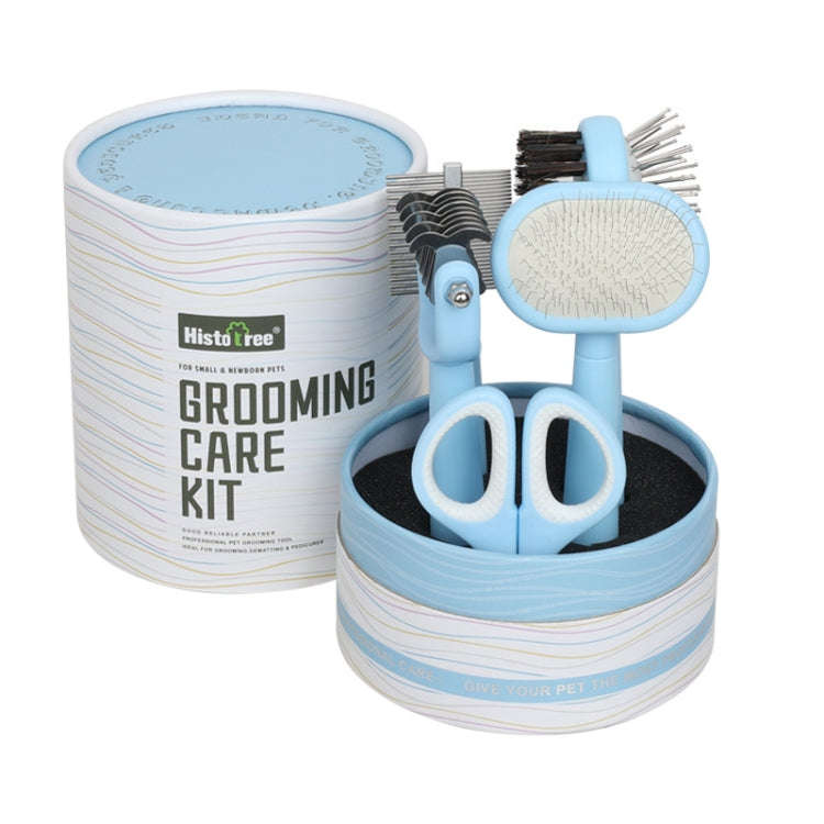 Histotree 5 In 1 Pet Grooming Care Set Cats Open Knots Comb Nail Clipper Flea Cleaning Needle Com...