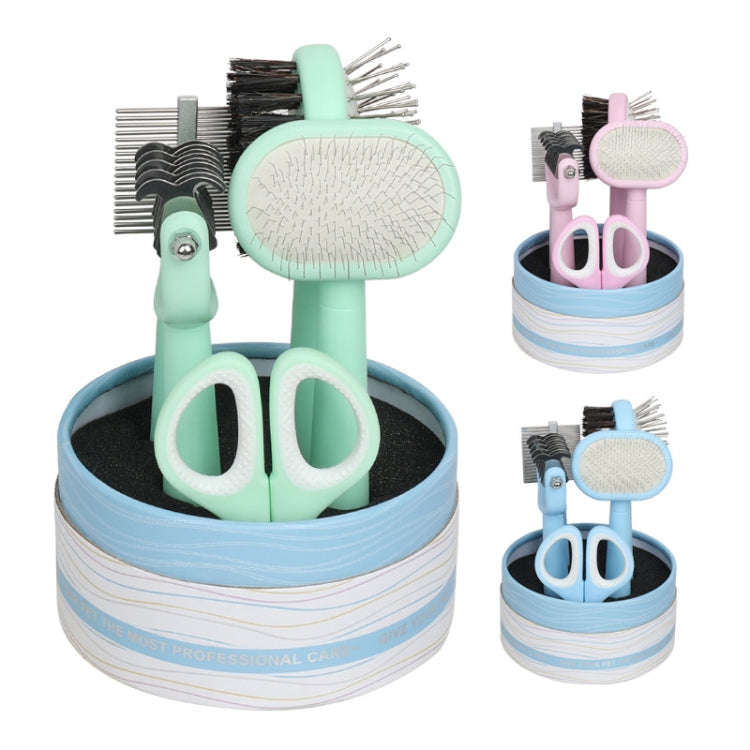 Histotree 5 In 1 Pet Grooming Care Set Cats Open Knots Comb Nail Clipper Flea Cleaning Needle Com...
