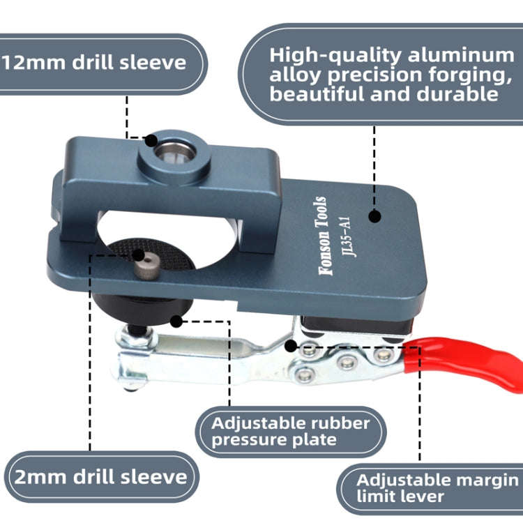 Fonson 35MM Hole Spacing Woodworking Cabinet Door Hinge Hole Opener(JL35-A1)