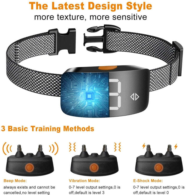 Intelligent Stop Bark Dog Trainer Anti-Barking Pet Supplies(Black)